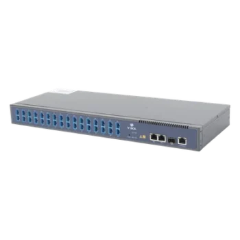 OLT GPON / 1 Puerto PON con Splitter 1:32 / 3 Uplink (2 GE + 1 SFP/SFP+) / Hasta 128 ONUs / 20 km / 1.73 ft Rack