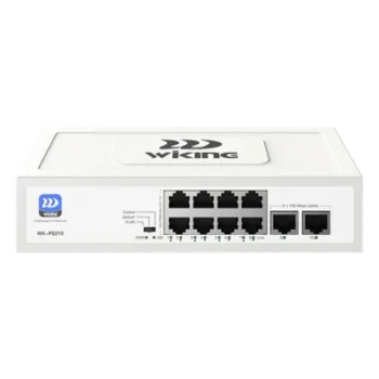 Switch PoE No Administrable / 8 Puertos 10/100 Mbps PoE af/at / 2 Puertos Uplink 10/100 Mbps / Presupuesto PoE 76 W / Alcance PoE 250 m (820.2 ft)