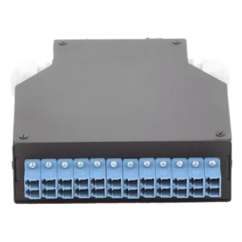 Distribuidor de Fibra Óptica / Riel DIN / 12 Acopladores LC/UPC Duplex / Monomodo / 24 Fusiones / 4 x 12.6 x 14.2 cm (1.57 x 4.96 x 5.59 in)