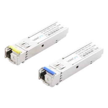 Transceptor Óptico SFP Bidireccional / Monomodo 1310/1550 nm / 1.25 Gbps / Alcance 10 km (32808 ft) / Conector LC/UPC Simplex / DDM / 2 Piezas