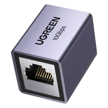 Acoplador Ethernet RJ45 / 10Gbps / Blindado STP / Cat8-Cat5 / 100m (328 ft) / Aleación de Aluminio