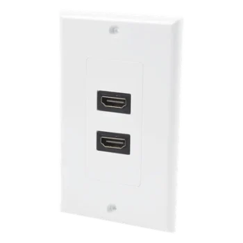 Placa de Pared / 2 Puertos HDMI Hembra a Hembra / 4K UHD / UL 94V-0 / 70 x 115mm / 2.75' x 4.52'