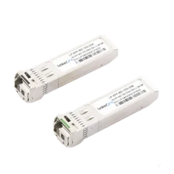 Transceptor Óptico SFP+ Bidireccional / 10 Gbps / Monomodo 1270/1330 nm / Alcance 20 km (65,616 ft) / LC/UPC Simplex / DDM / Hot-Pluggable / 2 Piezas