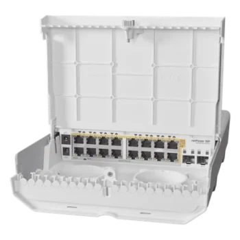 Switch administrable / 16 puertos Gigabit PoE / 2 puertos SFP+ 10G / Exterior / 36 Gbps sin bloqueo / 72 Gbps capacidad de conmutación