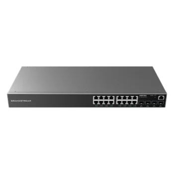 Switch Gigabit Administrable / 16 Puertos RJ45 10/100/1000 Mbps / 4 Puertos SFP Uplink / 40 Gbps Capacidad de Conmutación