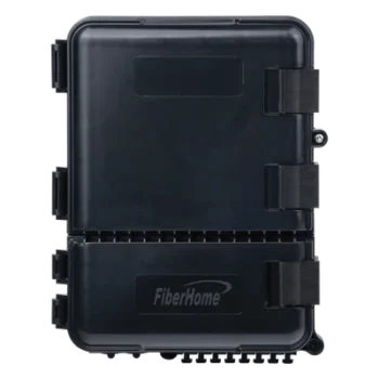 Caja de Distribución de Fibra Óptica / 24 Empalmes / 8 Acopladores SC/APC Simplex / IP55 Exterior / Montaje en Poste