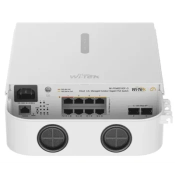 Switch PoE Industrial / 8 Puertos Gigabit / 2 SFP Uplink / PoE++ 90W / PoE+ 30W / 110W Total / 20 Gbps Switching / Sin Ventilador / -30°C a 60°C