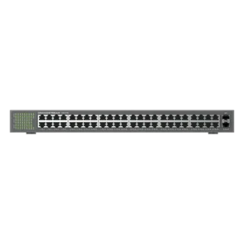 Switch No Administrable / 48 Puertos Gigabit / 100 Gbps / 2 SFP / Montaje Rack / 9KB Jumbo Frame