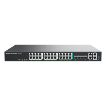 Router Todo-en-Uno / 50 Extensiones PBX / Firewall NGFW 9 Gbps / VPN IPsec 1.3 Gbps / 4x SFP+ 10 GbE / 8x 2.5 GbE / 16x GbE / Gestión en la Nube