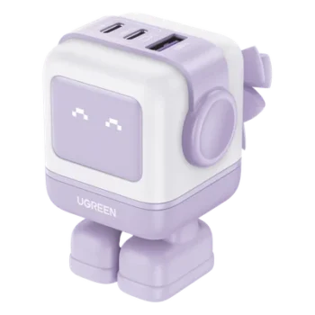Cargador de Escritorio / 65W / 3 Puertos / 2 USB-C + 1 USB-A / PD 3.0 / QC 4.0 / GaN II / Pantalla LED