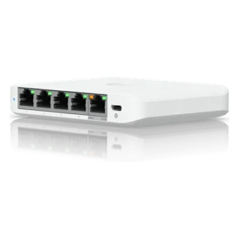 Switch administrable / 5 puertos 2.5G / PoE o USB-C / 25 Gbps / Compacto 4.6 x 3.5 x 0.8'