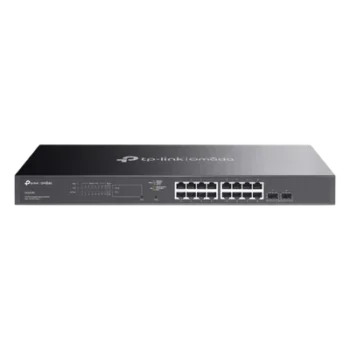 Switch Smart 18 Puertos / 16 Puertos PoE+ 802.3af/at / 150 W / 2 Ranuras SFP / Switching 36 Gbps / Enrutamiento Estático L2+ / Fanless / Rack 440 mm (17.3 in)