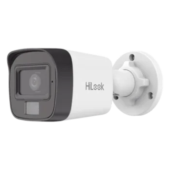 Cámara Bala IP / 4 Megapixel / Dual Light 20 m (65.6 ft) IR + 15 m (49.2 ft) Luz Blanca / Lente 2.8 mm / 104° / IP67 / PoE / Audio Integrado