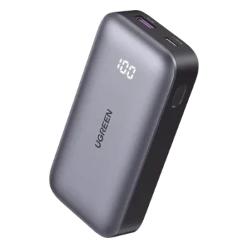 Batería Externa / 30W PD3.0 / 10 000 mAh / 2 Puertos USB-C + USB-A / Carga Bidireccional / Pantalla LED Digital / 180 g