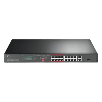 Switch PoE+ No Administrable / 16 Puertos 10/100 Mbps / 2 Puertos Gigabit RJ45 / 1 Puerto SFP / PoE Extendido 250 m (820.2 ft) / 150 W / Aislamiento de Tráfico