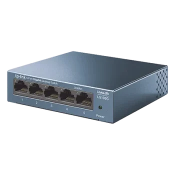 Switch de Escritorio / 5 Puertos Gigabit / 10/100/1000 Mbps / Carcasa Metálica / Auto-MDI/MDIX / Green Ethernet