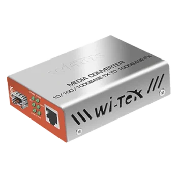 Convertidor de Medios PoE / RJ45 Gigabit 802.3af/at / SFP 1G / Alcance PoE 100 m (328.1 ft) / Fibra 25 km