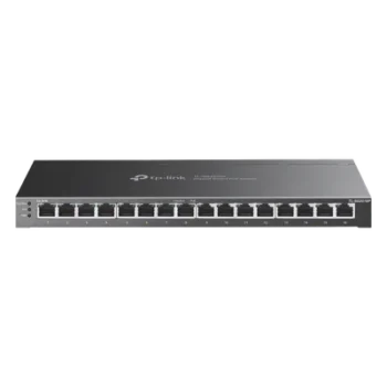 Switch Administrable / 16 Puertos Gigabit / 8 Puertos PoE 802.3af/at / 120W / Sin Ventilador / 32 Gbps / Omada SDN