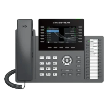Teléfono IP / 12 Líneas / 24 Teclas Programables / Wi-Fi 6 / PoE / Pantalla LCD 4.3 Pulgadas / Bluetooth / Audio HD
