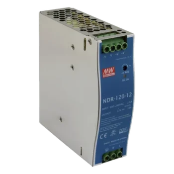 Fuente de poder industrial / 120 W / 12 Vcc / 10 A / Entrada 90~264 VCA / Riel DIN / 1.57 x 4.93 x 4.47 in