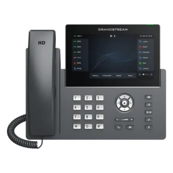 Teléfono IP / 12 Líneas SIP / 6 Cuentas / Pantalla Táctil 7" / Wi-Fi Dual Band / PoE Gigabit / Bluetooth / Audio HD Opus