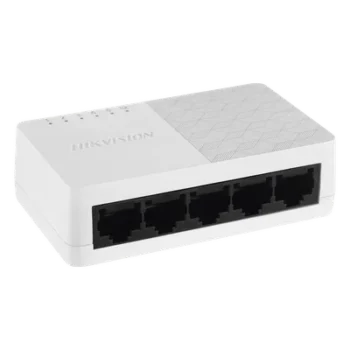 Switch de Escritorio / 5 Puertos Fast Ethernet 10/100 Mbps / Alimentación Integrada 5 VCC / Diseño Compacto 124 x 22 x 54 mm
