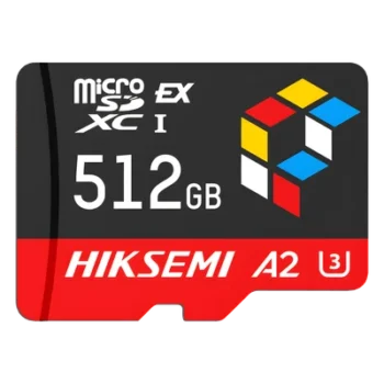 Tarjeta microSD Express / 512 GB / 900 MB/s Lectura / 620 MB/s Escritura / PCIe Gen 3x1 + NVMe / U3 A2 EX / -25°C a 85°C (-13°F a 185°F)