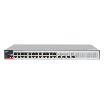 Switch PoE+ / 24 Puertos Gigabit / 4 Uplink SFP 2.5G / 370W PoE / 68 Gbps / 10 kV Surge / 1.72 in