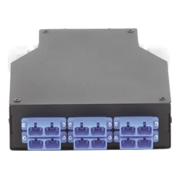 Distribuidor de Fibra Óptica / Riel DIN / 6 Acopladores SC/UPC Dúplex Monomodo / Charola 24 Fusiones / IP67 / 4x12.6x14.2 cm