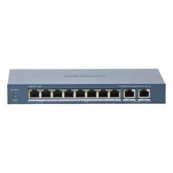 Switch PoE+ / 7 Puertos 10/100 Mbps 30W / 1 Puerto Hi-PoE 90W / 2 Uplink Gigabit / Alcance Extendido 300 m (984 pies) / 110 W Total