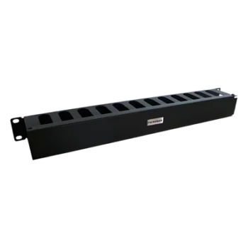 Organizador de Cables Horizontal / 19" / 1UR / Acero Calibre 18 (1.21 mm) / Profundidad 64 mm