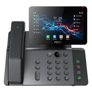 Teléfono IP Ejecutivo / 20 Líneas SIP / Pantalla Táctil IPS 7" / Wi-Fi 6 / Bluetooth 5.4 / Handset Inalámbrico / PoE / Gigabit Dual Ethernet