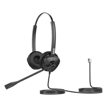 Diadema Binaural Profesional / Audio HD Wideband 50 Hz - 8 kHz / Cancelación Pasiva de Ruido / Conexión RJ9 / Brazo Ajustable 260° / Peso 95 g