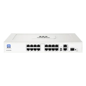 Switch PoE No Administrable / 16 Puertos 10/100 Mbps / 2 Puertos Uplink Gigabit / 1 Ranura SFP 1000 Mbps / Presupuesto PoE 180 W / Hi-PoE 60 W