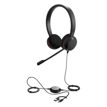 Headset Profesional con Cable / Cancelación de Ruido Avanzada / USB-C y USB-A / Certificación UC y Microsoft Teams / Altavoces 28 mm / Plug-and-Play