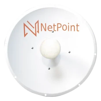 Antena Direccional / 100 cm (3.3 ft) / 4.9-6.4 GHz / Ganancia 35.3 dBi / Polarización Dual / Resistencia Viento 120 km/h