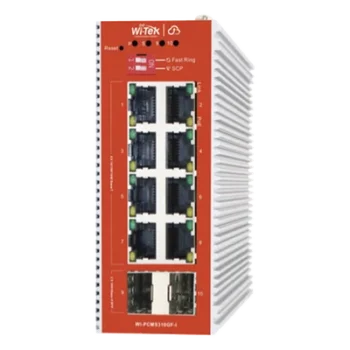 Switch Industrial PoE L2+ / 8 Puertos 100/1000 Mbps af/at / 2 SFP / Presupuesto PoE 120 W / Cloud / ERPS