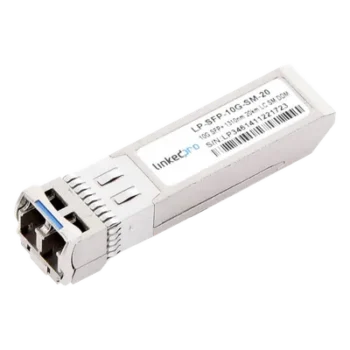 Transceptor SFP+ / 10 Gbps / Monomodo 1310 nm / LC Dúplex / 20 km (12.4 mi) / DDM / Hot-Pluggable