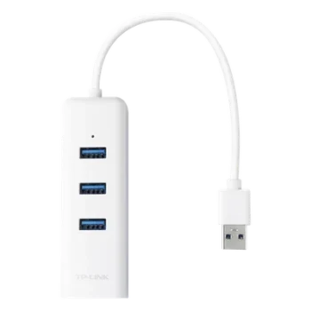 Adaptador de red / USB 3.0 a RJ45 / 3 puertos USB 3.0 / Gigabit Ethernet / 96x23x31 mm