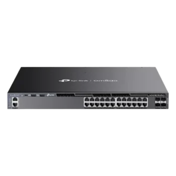 Switch L3 Gestionable PoE+ / 24 Puertos Gigabit / 4 Slots 10G SFP+ / Stacking 80 Gbps / PoE 720W / Redundancia N+1