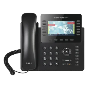 Teléfono IP Empresarial / 12 Líneas / 6 Cuentas SIP / Pantalla LCD Color 4.3 pulgadas / Bluetooth / Dual Gigabit / PoE / 48 Teclas BLF Programables