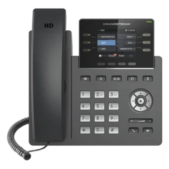 Teléfono IP / 3 Líneas SIP / 6 Cuentas / Pantalla 2.4" / PoE / Gigabit / Audio HD Opus