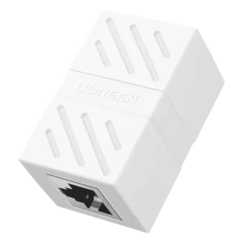 Acoplador Ethernet / 10 Gbps / Cat7/Cat6A/Cat6/Cat5e / PoE / Ignífugo ABS / Blanco