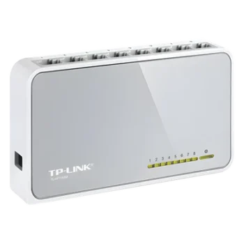 Switch de escritorio / 8 puertos / 10/100 Mbps / Auto-MDI/MDIX / Green Ethernet / 5.3x3.1x0.9 in