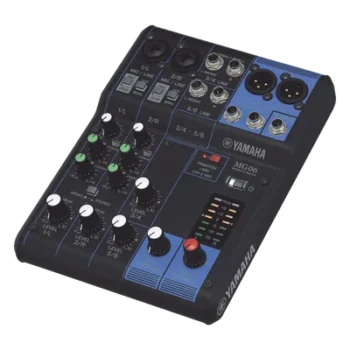 Mezcladora de Audio / 6 Canales / 2 Entradas de Micrófono / 6 Entradas de Línea / Phantom +48 V / Chasis Metálico Compacto