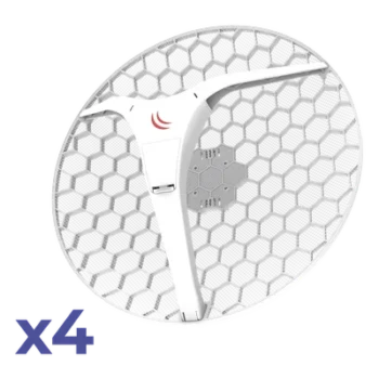 CPE y PtP 5GHz / 802.11ac / 867 Mbps / Antena Rejilla 27 dBi / Polarización Dual / Gigabit Ethernet / Pack 4 Unidades