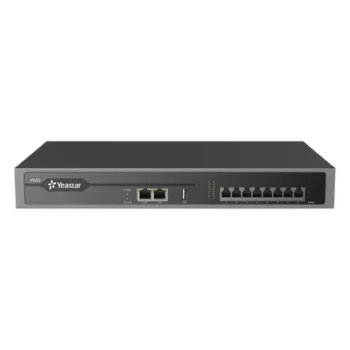 Conmutador IP PBX Enterprise / 50 Extensiones SIP / 25 Llamadas Simultáneas / Hasta 8 Puertos FXO/FXS/BRI / Omnicanal WhatsApp, Facebook, SMS / Transcripción IA / Call Center Integrado