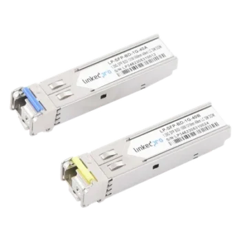Transceptor Óptico SFP Bidireccional / 1.25 Gbps / Monomodo 1310/1550 nm / Alcance 40 km (131233.6 ft) / LC/UPC Simplex / DDM / Hot-Pluggable / 2 Piezas