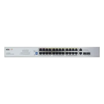 Switch PoE / 24 Puertos 10/100 Mbps + 2 SFP Gigabit Combo / Alcance 250 m (820.2 ft) / 280 W / No Administrable / Protección 6 kV