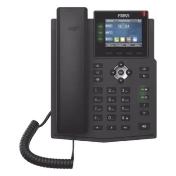 Teléfono IP / 6 Líneas SIP / Pantalla LCD Color 2.8" / Audio HD / Conferencia 3 Vías / Puertos Gigabit / PoE 802.3af